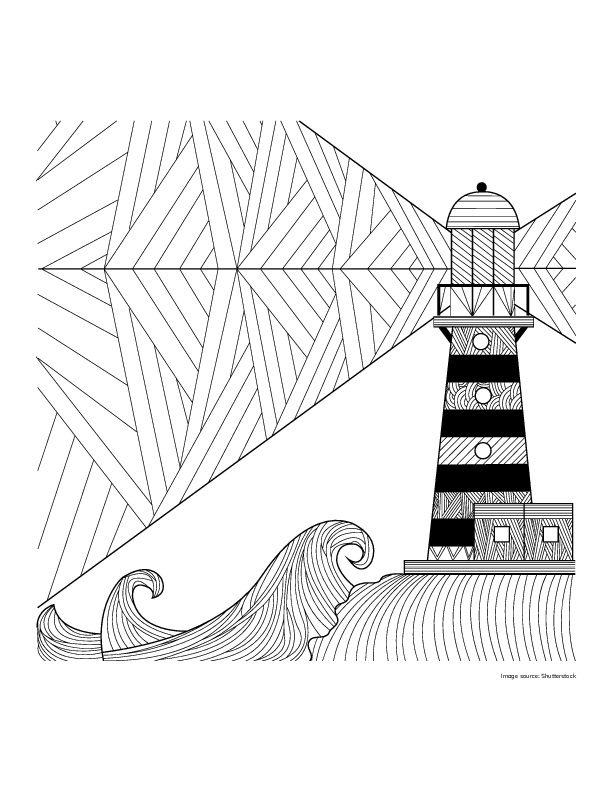 Lighthouse Coloring Sheet